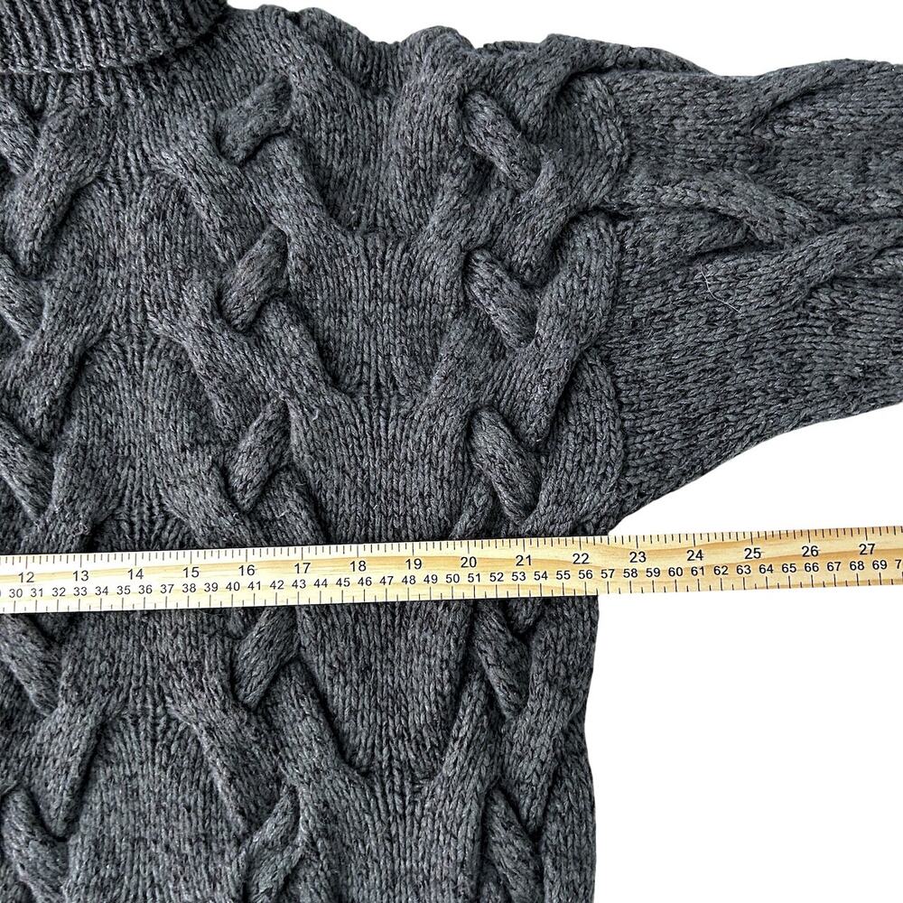 SOLD SOLD SOLD Luxury Cashmere Silk Wool Chunky Minimalist Cable Knit Sweate - Picture 9 of 11
